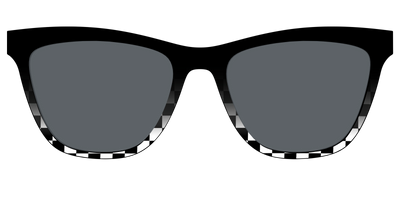 The Polarized Checkerboard Fade Sun Top - Front Top Thumbnail - Pair Eyewear
