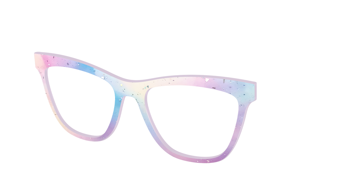 The Dreamy Pastel with Holographic Glitter - Angle Top Image - Pair Eyewear