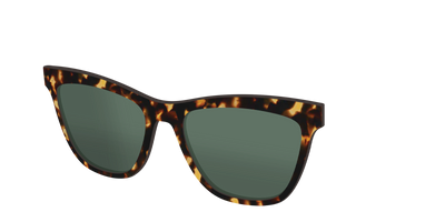 The Non-Polarized Green Tortoise Sun Top - Angle Top Thumbnail - Pair Eyewear