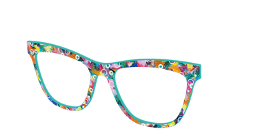 The Imaginative Tortoise with Bubble Glitter - Angle Top Thumbnail - Pair Eyewear