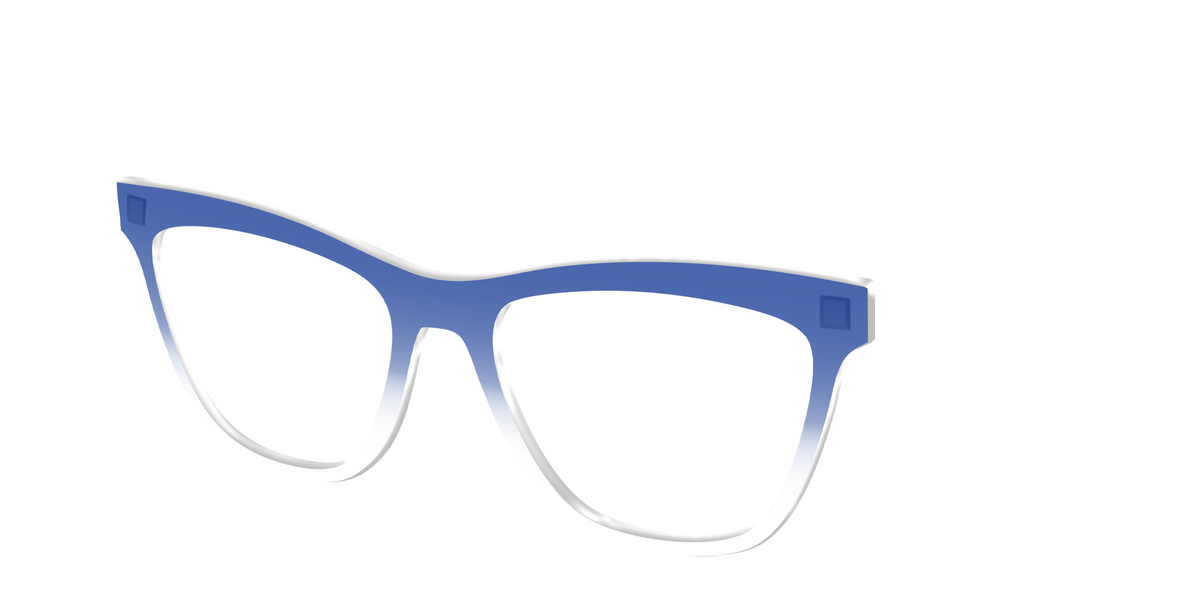 The Indigo Gradient Crystal - Angle Top Image - Pair Eyewear