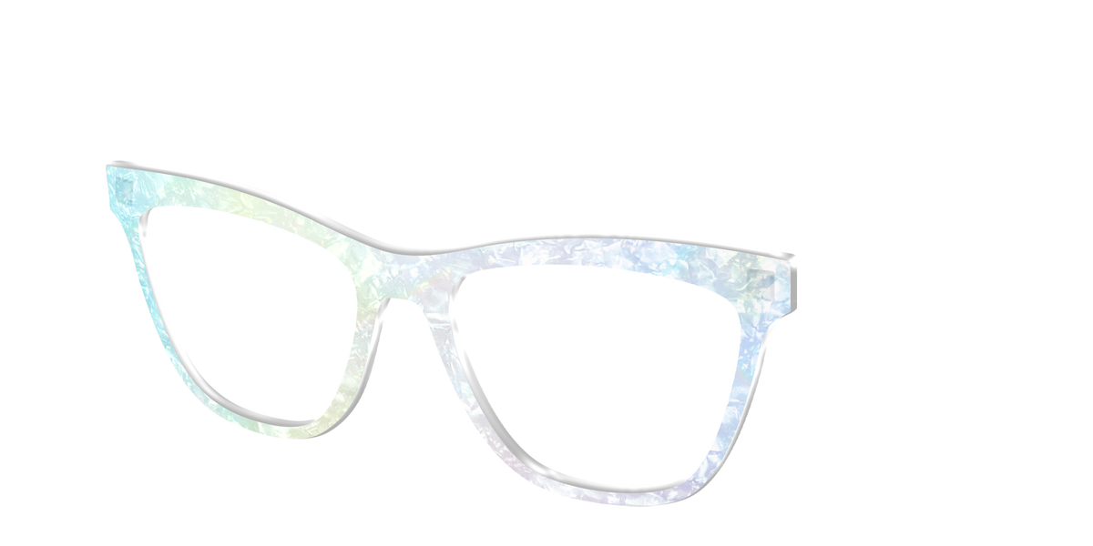 The Iridescent Pearl Marble Crystal - Angle Top Image - Pair Eyewear