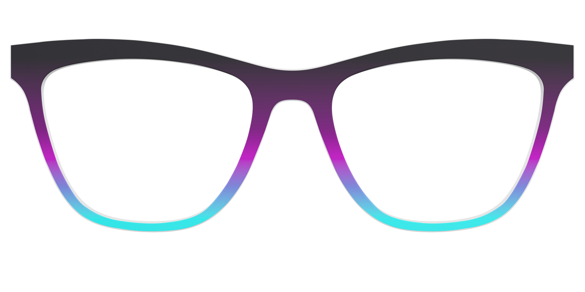 The Licorice to Seafoam Gradient - Front Top Image - Pair Eyewear