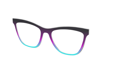 The Licorice to Seafoam Gradient - Angle Top Thumbnail - Pair Eyewear