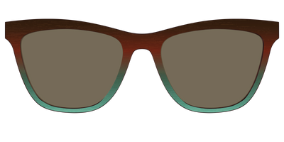 The Polarized Mahogany to Juniper Woodgrain Sun Top - Front Top Thumbnail - Pair Eyewear