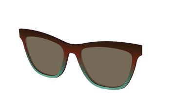 The Polarized Mahogany to Juniper Woodgrain Sun Top - Angle Top Thumbnail - Pair Eyewear
