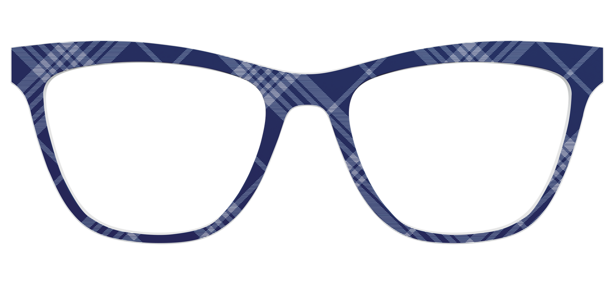 The Navy Twill Plaid - Front Top Image - Pair Eyewear