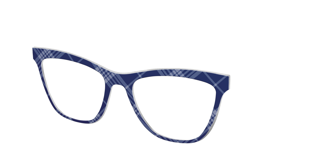 The Navy Twill Plaid - Angle Top Image - Pair Eyewear