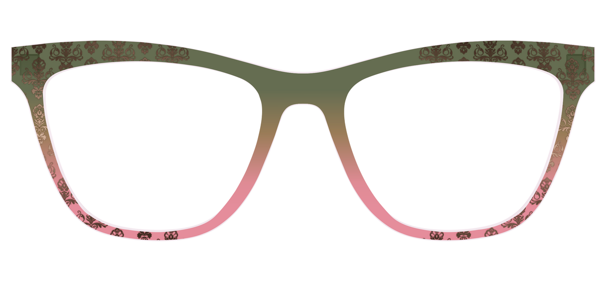 The Olive to Rose Trellis with Champagne Foil - Front Top Image - Pair Eyewear