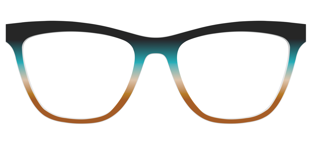 The Onyx to Rust Gradient - Front Top Image - Pair Eyewear