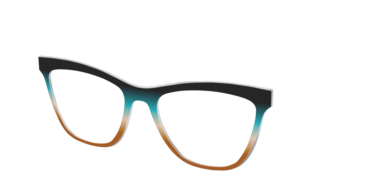 The Onyx to Rust Gradient - Angle Top Image - Pair Eyewear