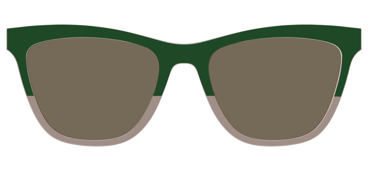 The Polarized Cedar & Sap Crystal Split Sun Top - Front Top Image - Pair Eyewear