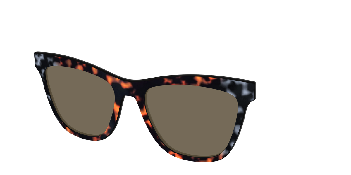 The Polarized Gray & Amber Tortoise Sun Top - Angle Top Image - Pair Eyewear
