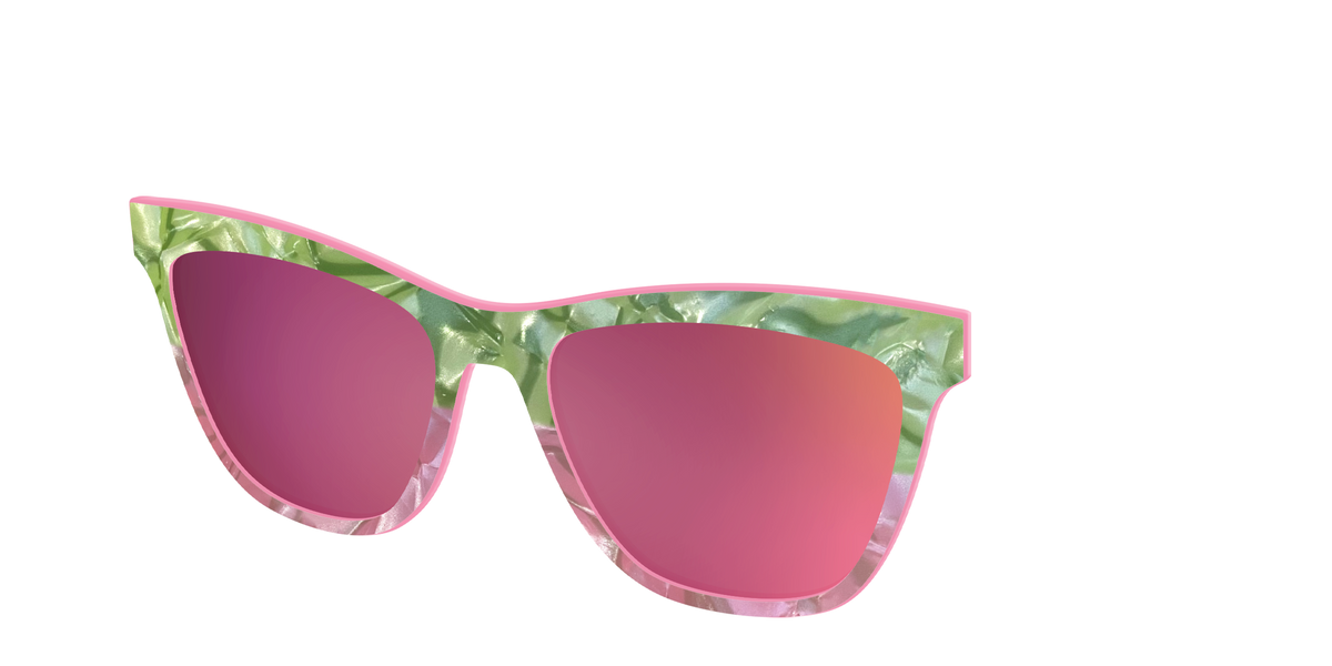 The Polarized Kiwi & Guava Pearl Sun Top - Angle Top Image - Pair Eyewear