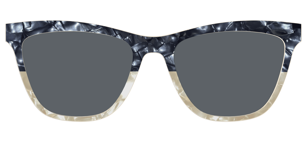 The Polarized Navy to Taupe Pearl Split Sun Top - Front Top Image - Pair Eyewear