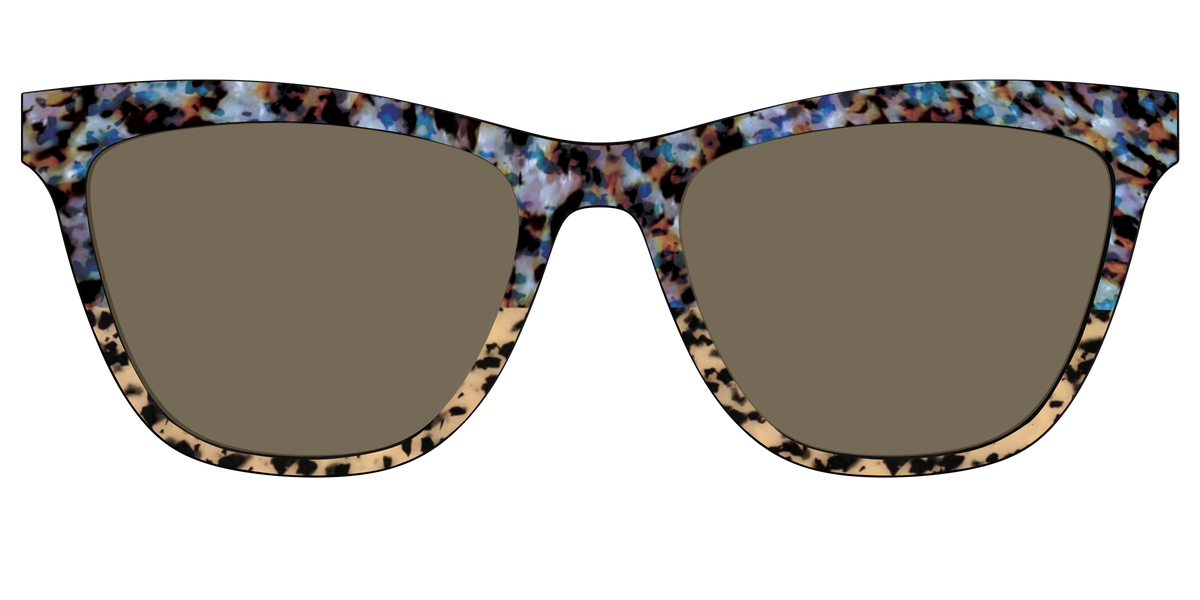 The Polarized Oasis Tortoise Split Sun Top - Front Top Image - Pair Eyewear