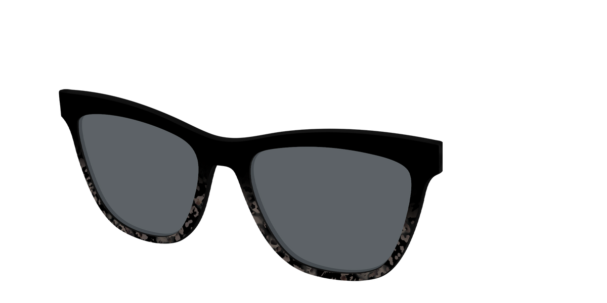 The Polarized Shaded Tortoise Sun Top - Angle Top Image - Pair Eyewear