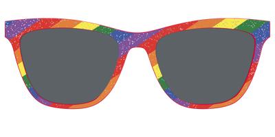 The Polarized Traditional Pride Flag Glitter Sun Top - Front Top Thumbnail - Pair Eyewear