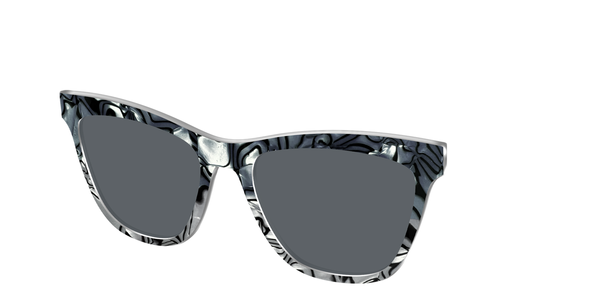 The Polarized Zebra Pearl Split Sun Top - Angle Top Image - Pair Eyewear