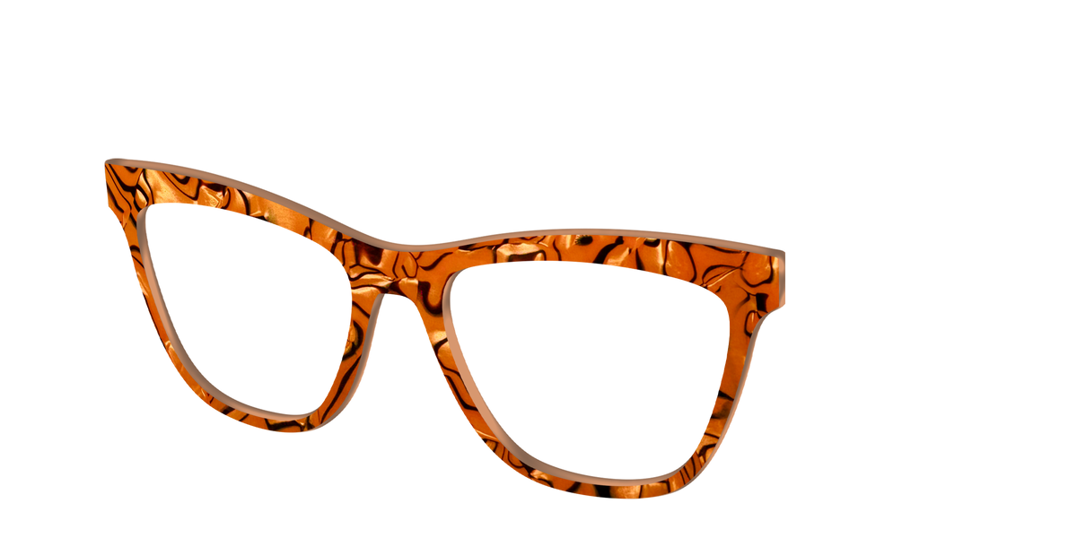 The Pumpkin Pearl Swirl - Angle Top Image - Pair Eyewear