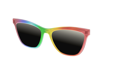 The Polarized Rainbow Gradient Sun Top - Angle Top Thumbnail - Pair Eyewear