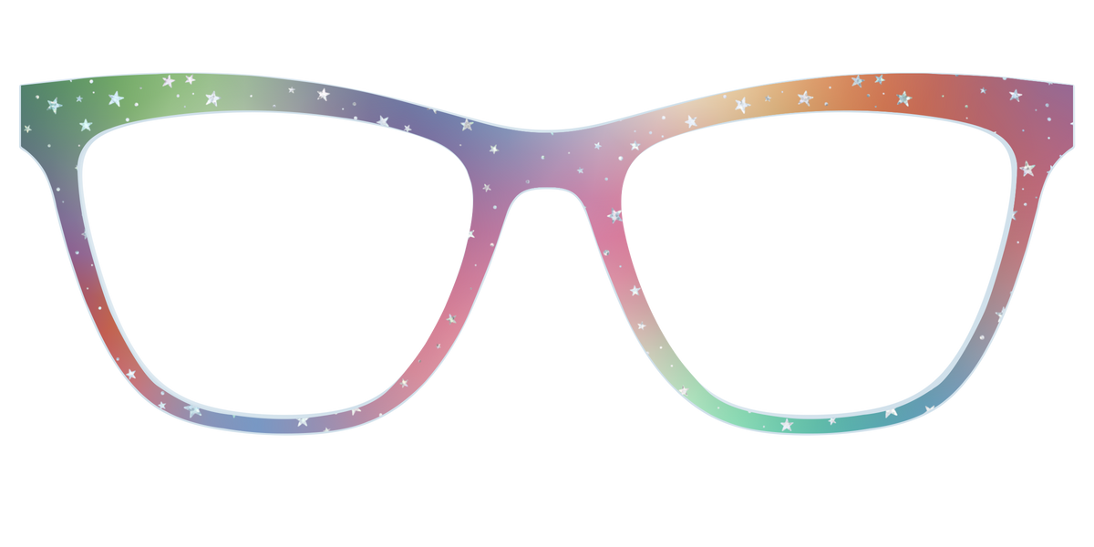 The Rainbow Holographic Celestial - Front Top Image - Pair Eyewear