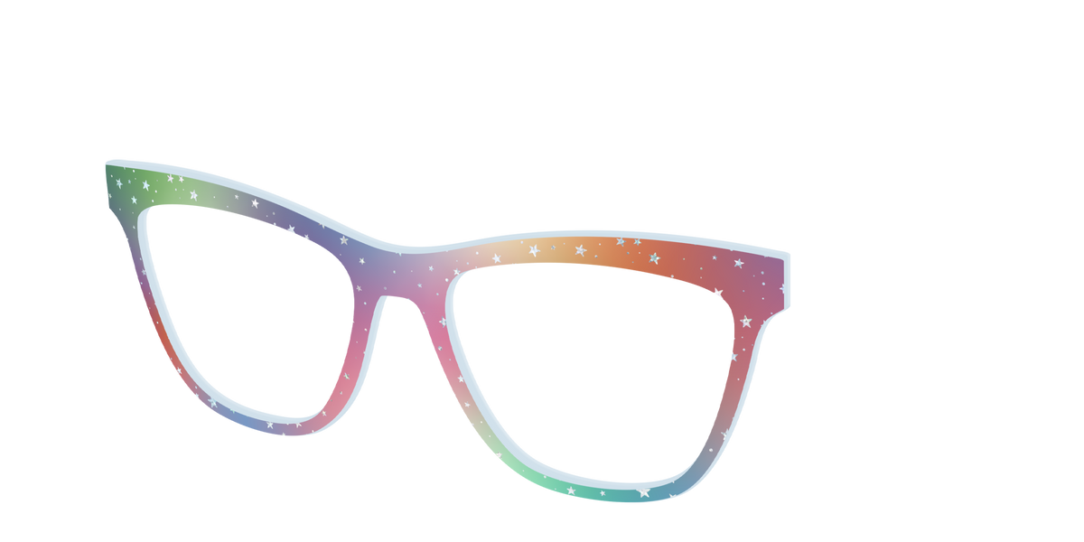 The Rainbow Holographic Celestial - Angle Top Image - Pair Eyewear