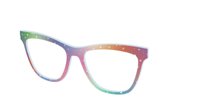 The Rainbow Holographic Celestial - Angle Top Thumbnail - Pair Eyewear