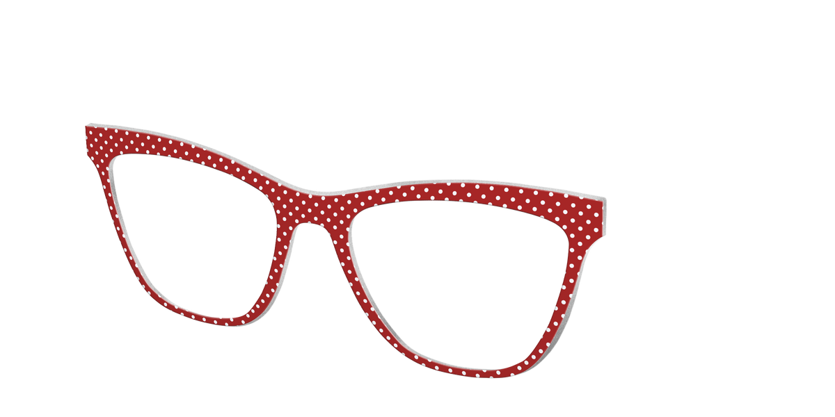 The Ruby Pin Dot - Angle Top Image - Pair Eyewear
