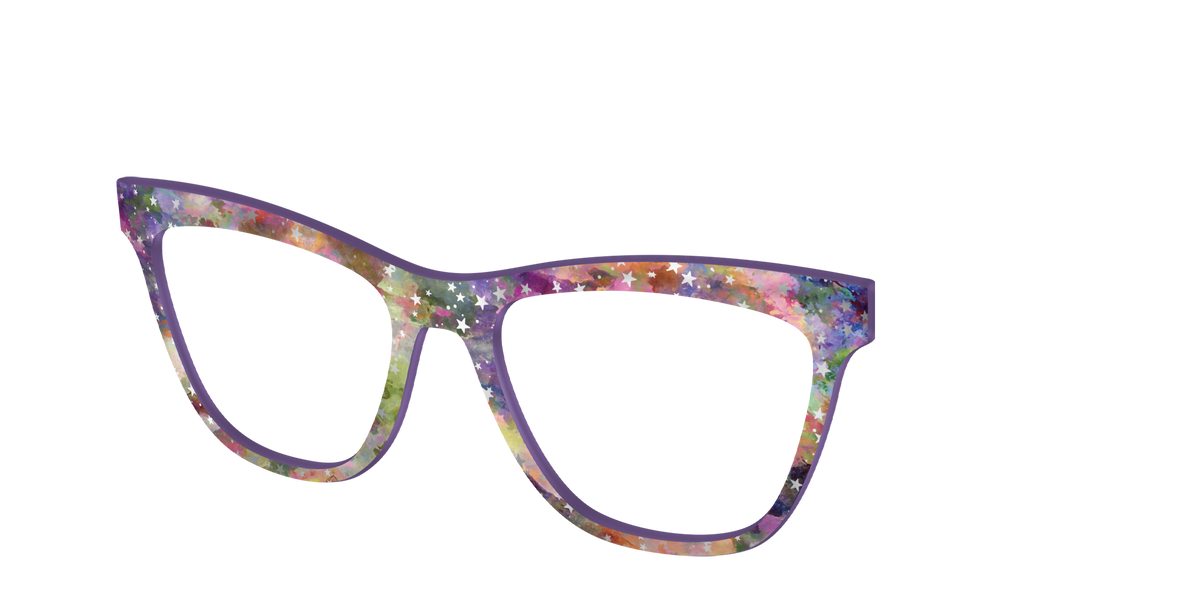 The Silver Foil Starry Sky - Angle Top Image - Pair Eyewear