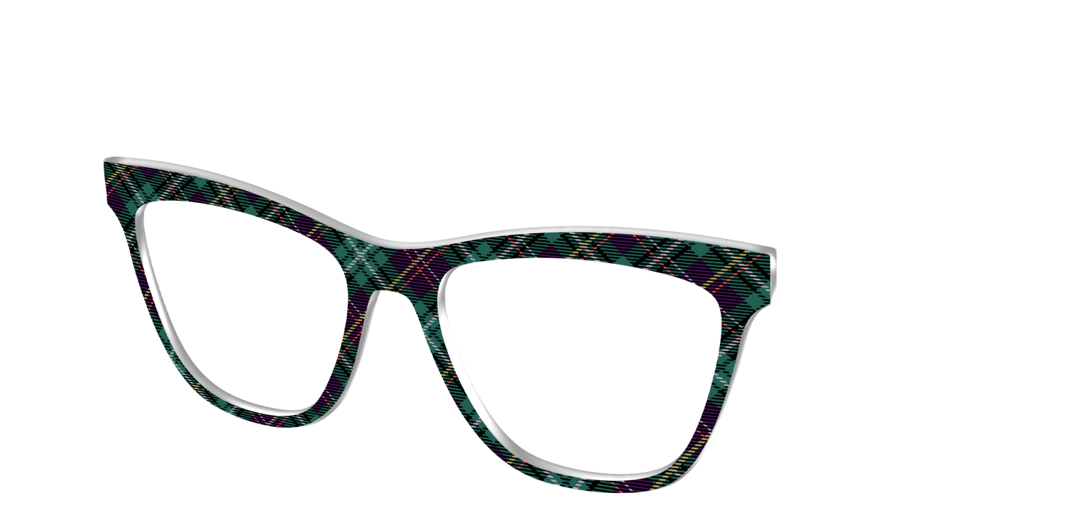 The Tall Tales Tartan - Angle Top Image - Pair Eyewear
