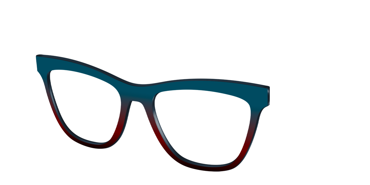 The Teal to Espresso Gradient - Angle Top Image - Pair Eyewear