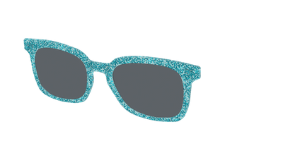The Polarized Aquamarine Sparkle Sun Top - Angle Top Thumbnail - Pair Eyewear