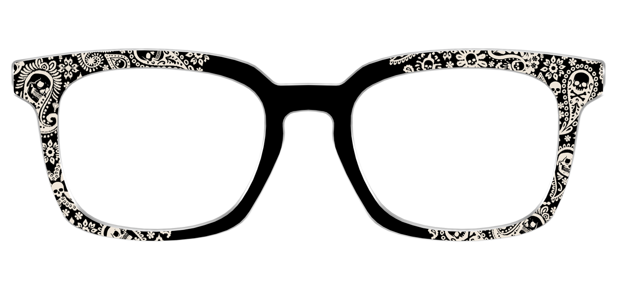 The Bone White Paisley - Front Top Image - Pair Eyewear