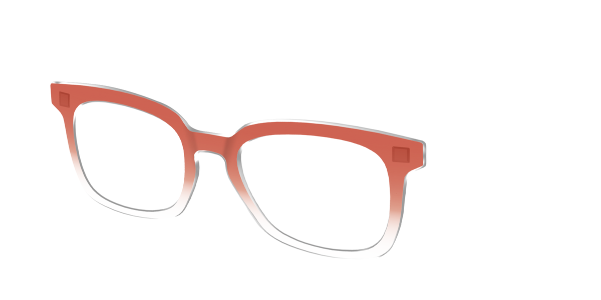 The Burnt Orange Gradient Crystal - Angle Top Image - Pair Eyewear
