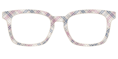 The Chiffon Plaid with Silver Foil Polka Dots - Front Top Thumbnail - Pair Eyewear