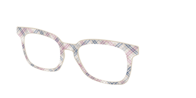 The Chiffon Plaid with Silver Foil Polka Dots - Angle Top Thumbnail - Pair Eyewear