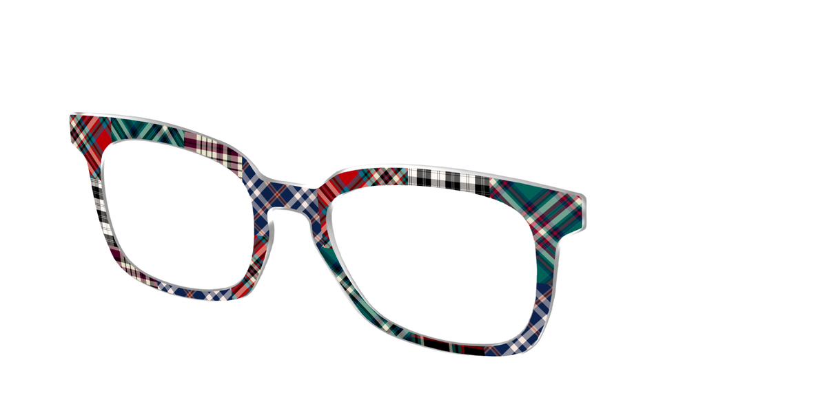 The Grunge Plaid Print Mix - Angle Top Image - Pair Eyewear