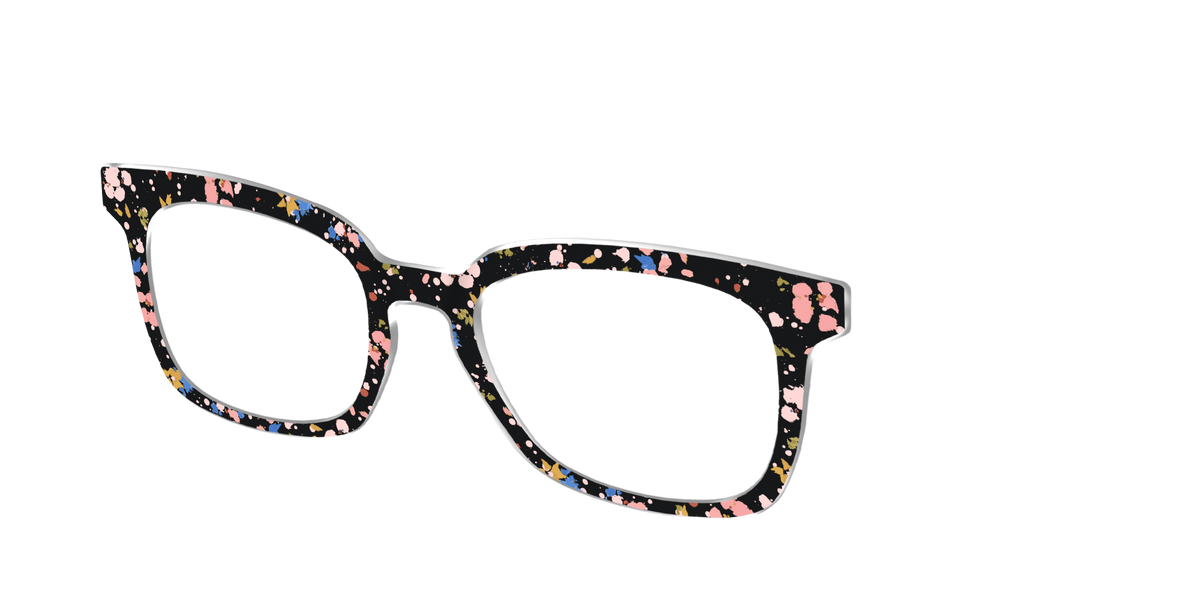 The Pallid Paint Splatter - Angle Top Image - Pair Eyewear