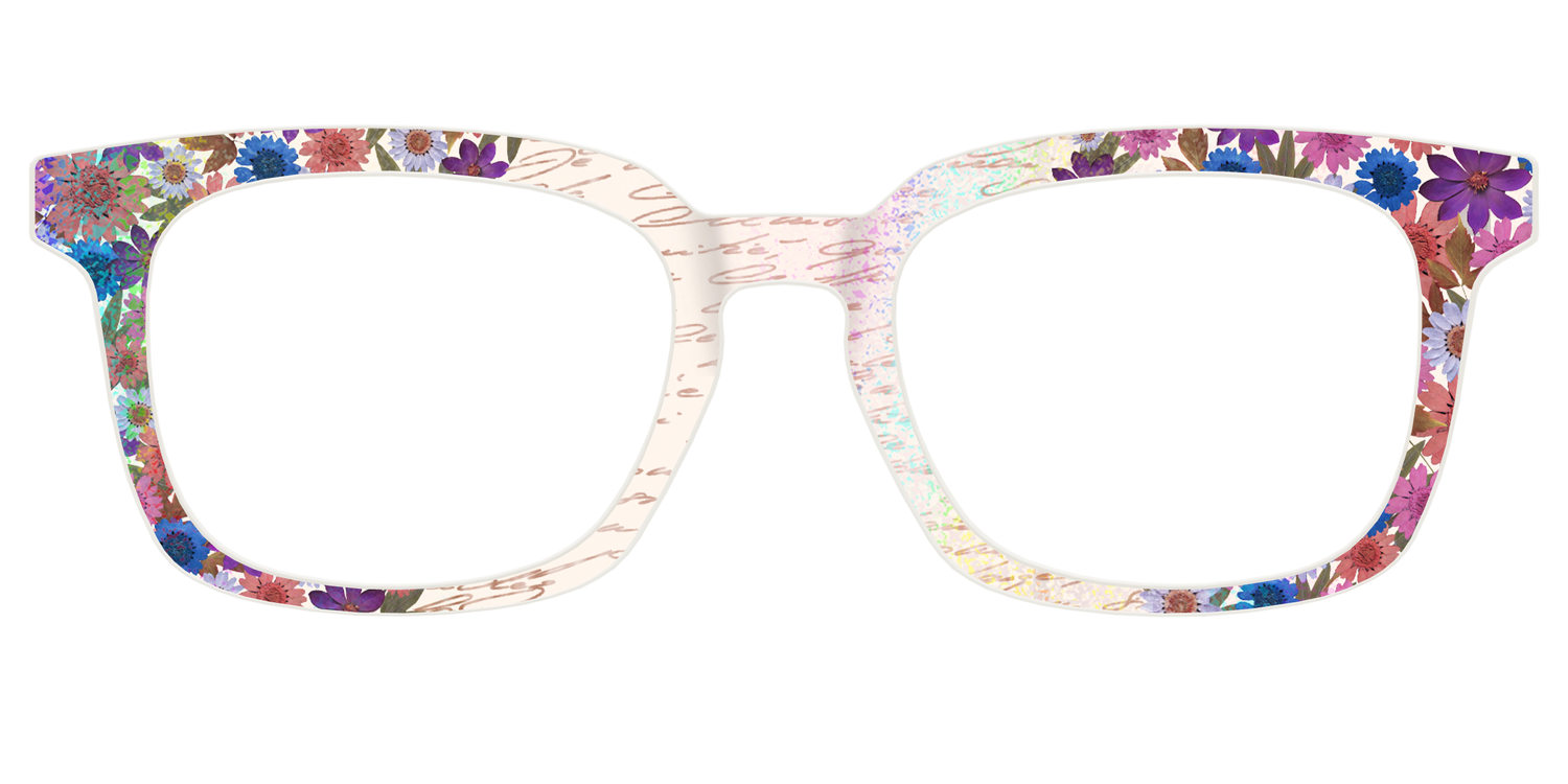 The Pressed Flowers with Foil Crystal - Front Top Image - Pair Eyewear