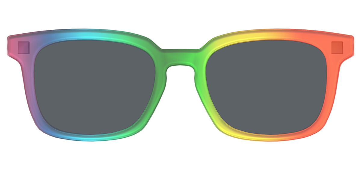 The Polarized Rainbow Gradient Sun Top - Front Top Image - Pair Eyewear