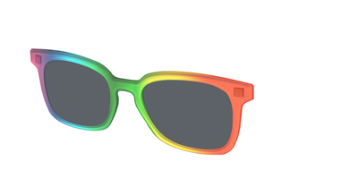 The Polarized Rainbow Gradient Sun Top - Angle Top Thumbnail - Pair Eyewear