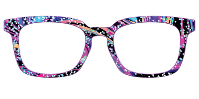 The Vaporwave Marble with Star Glitter - Front Top Thumbnail - Pair Eyewear