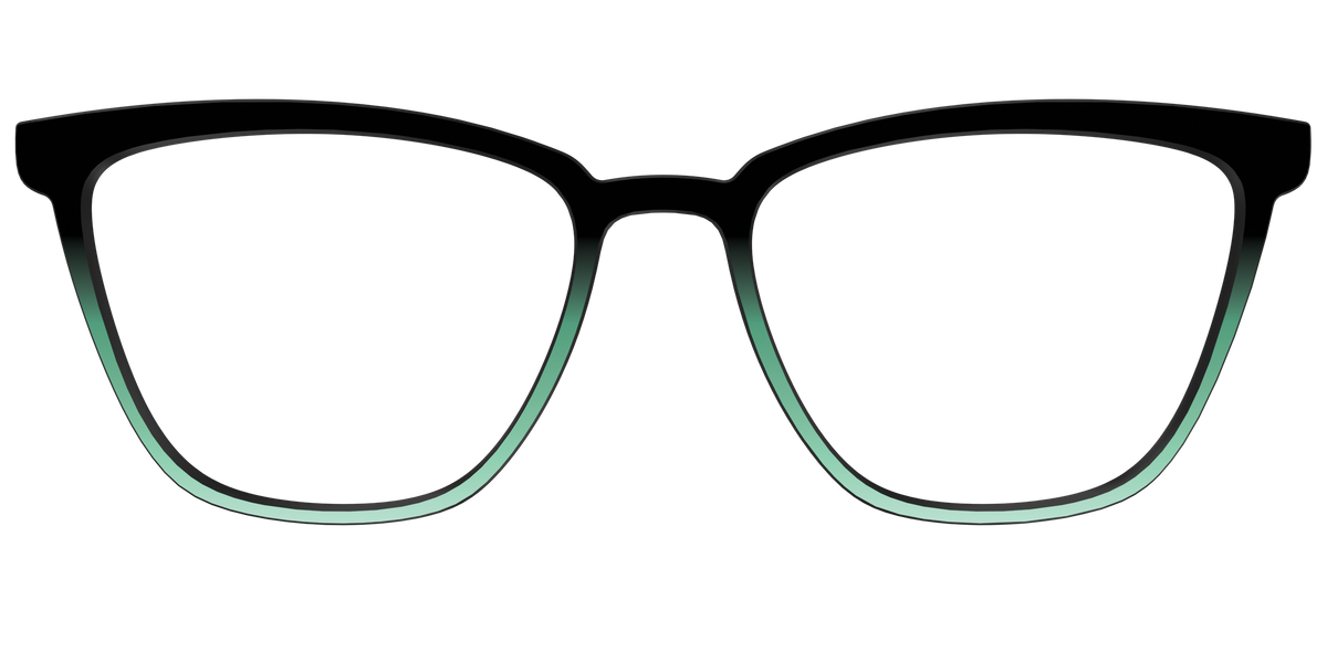 The Black to Spearmint Gradient - Front Top Image - Pair Eyewear