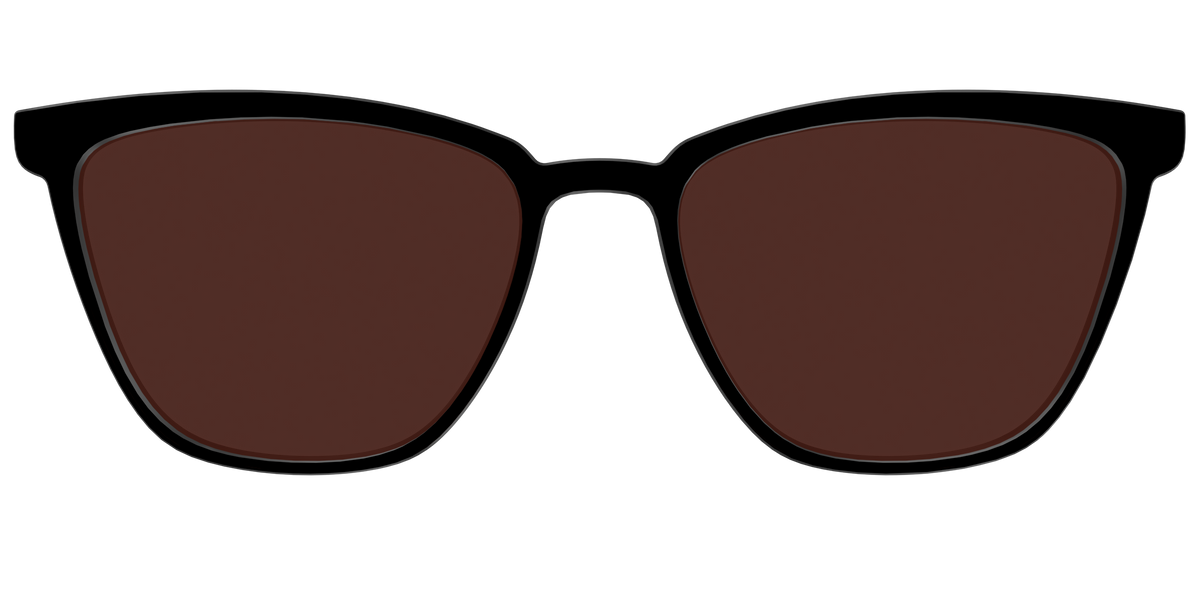 The Black with Brown Golf lens - Front Top Image - Pair Eyewear