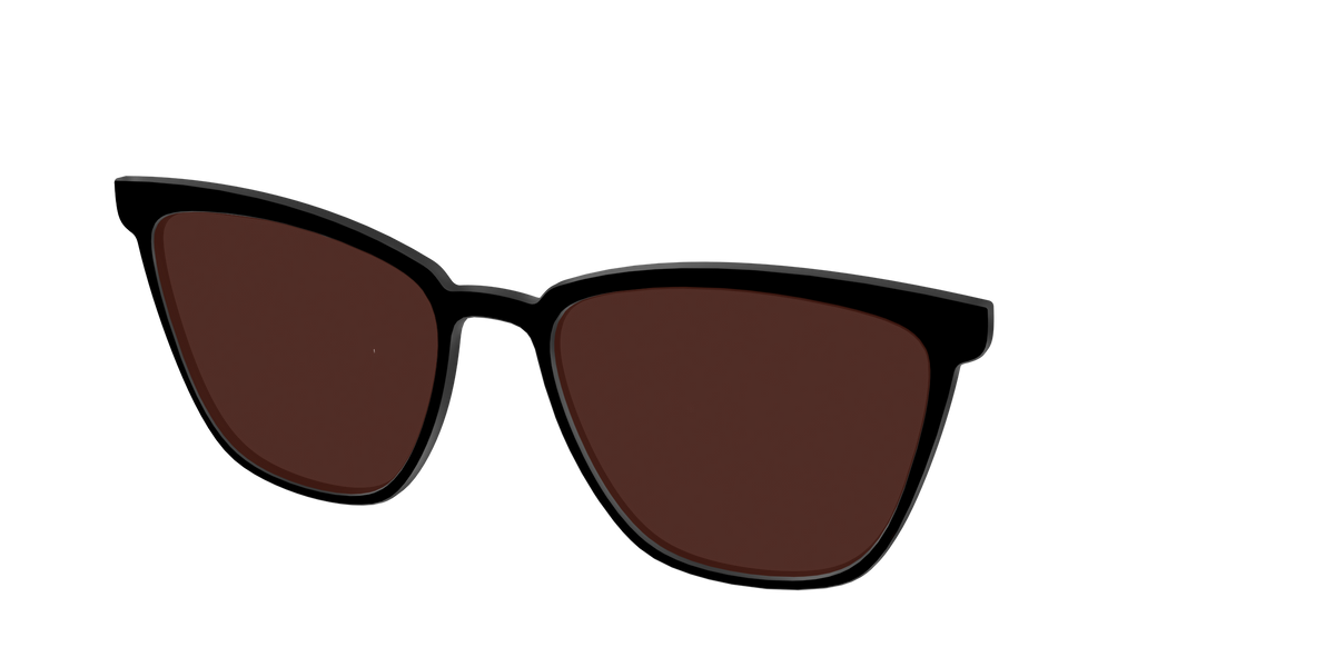 The Black with Brown Golf lens - Angle Top Image - Pair Eyewear