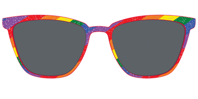 The Polarized Traditional Pride Flag Glitter Sun Top - Front Top Thumbnail - Pair Eyewear