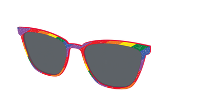 The Polarized Traditional Pride Flag Glitter Sun Top - Angle Top Thumbnail - Pair Eyewear