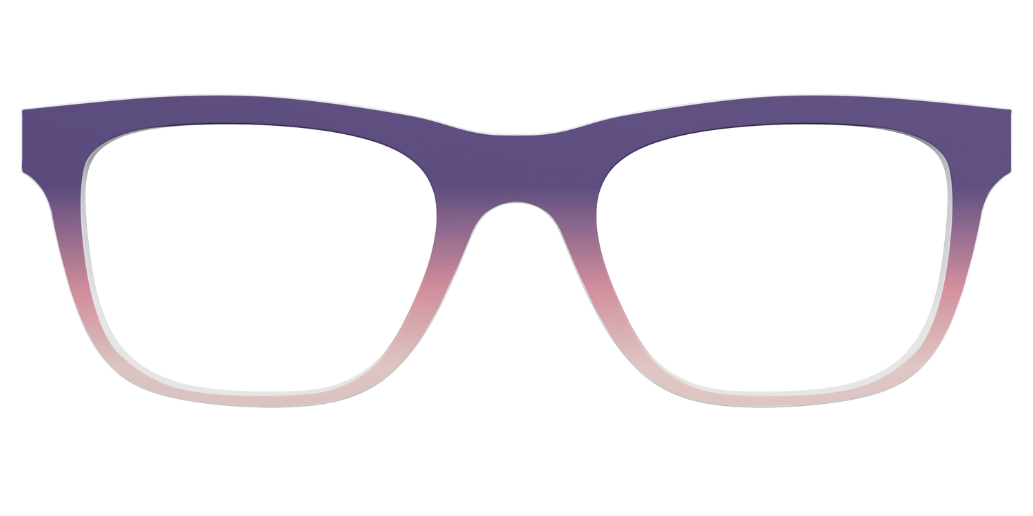 The Acai to Blush Gradient - Front Top Image - Pair Eyewear