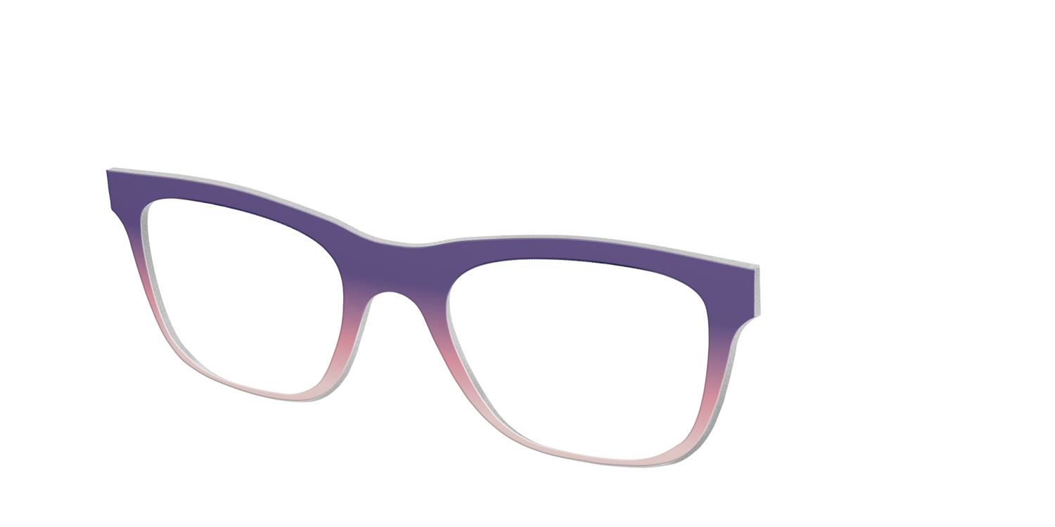 The Acai to Blush Gradient - Angle Top Image - Pair Eyewear